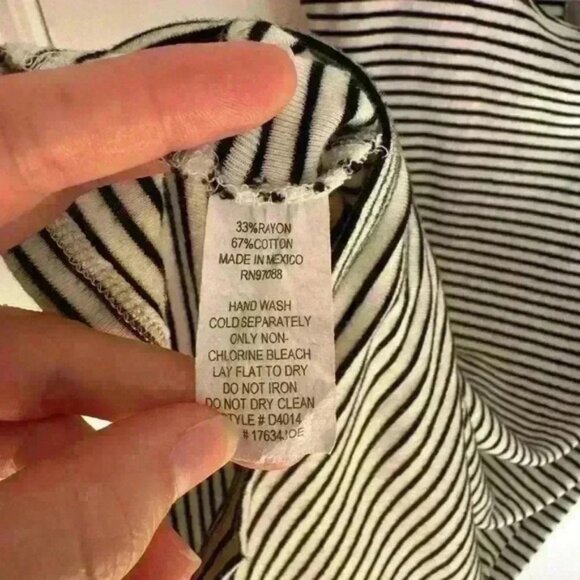 dELiA*s women’s mini dress striped black and white stretchy fit size Small - Picture 3 of 11